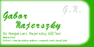 gabor majerszky business card